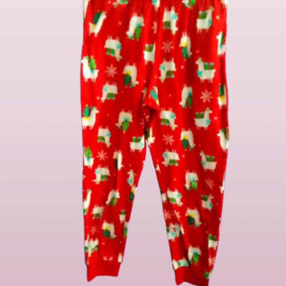 Wondershop at Target kids christmas sleepwear llama pants at red, white green 8